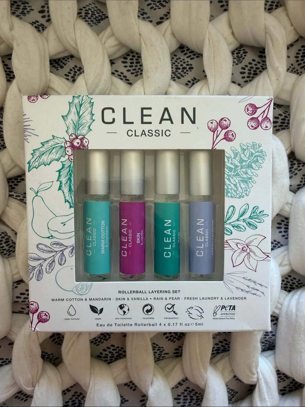 NIB CLEAN RESERVE Classic Rollerball Layering Set